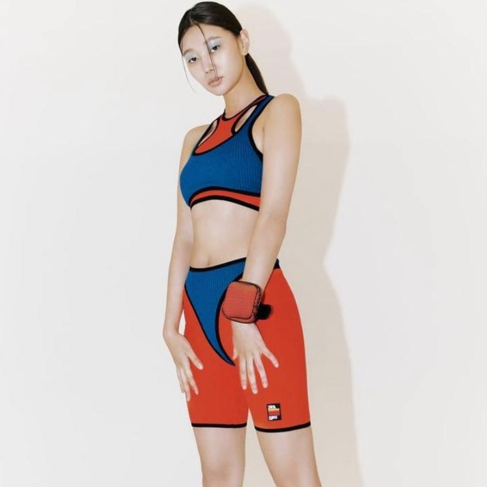 Zara Purple Magazine Short Set